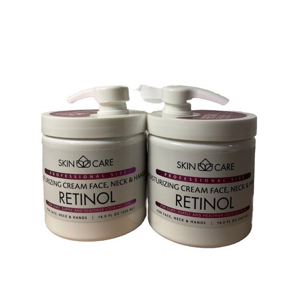 (2-Pack) SKIN CARE ~ Face Neck Hand RETINOL MOISTURIZING CREAM Silky Supple Skin - Picture 1 of 2